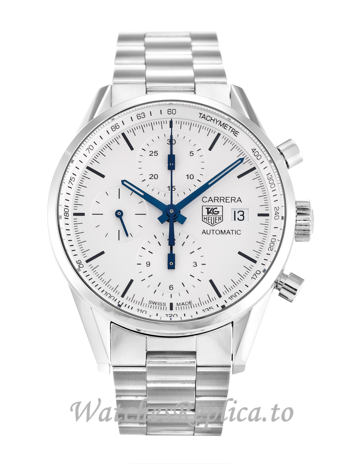 Tag Heuer Carrera Silver Dial CAR2211.BA0721 43 MM - WatchesReplica.is