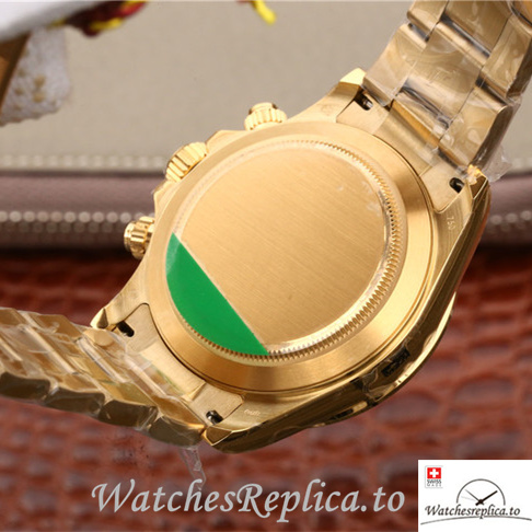 Swiss Rolex Daytona 116508 Yellow Gold strap 40MM - WatchesReplica.is