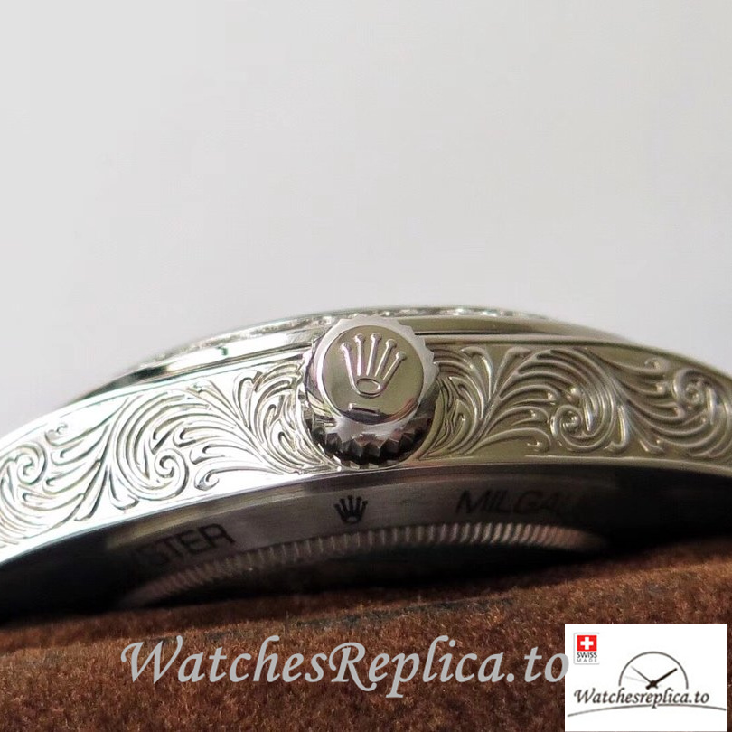 Swiss Rolex Milgauss Replica Stainless steel strap 40MM - WatchesReplica.is