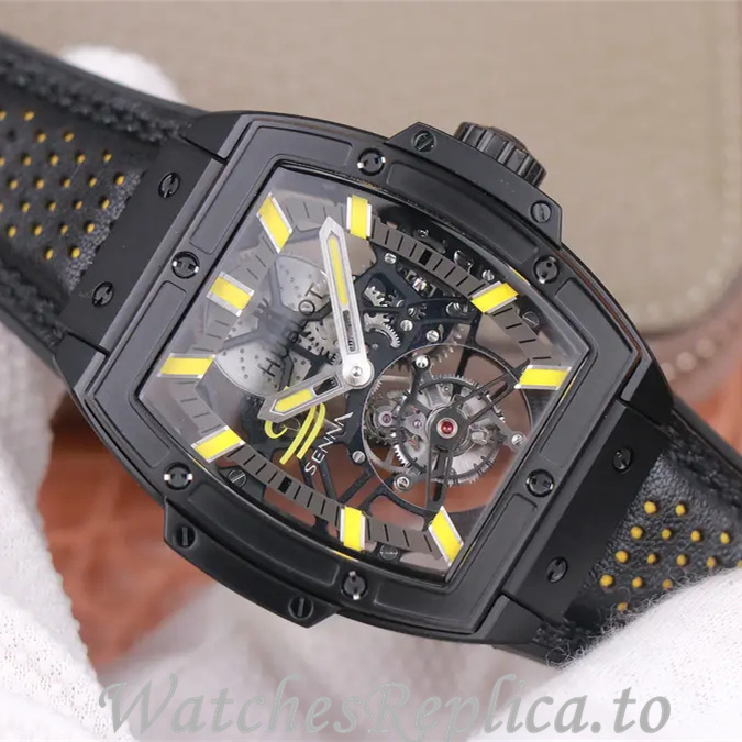 Hublot Replica MASTERPIECE Series Leather strap 45MM - WatchesReplica.is