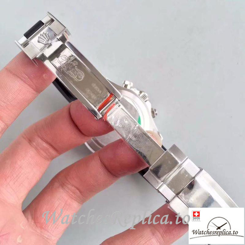 Swiss Rolex Daytona Cosmograph Replica 116519LN Black Rubber strap 40MM - WatchesReplica.is