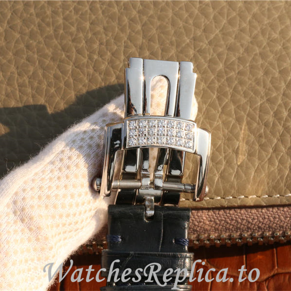 Patek Philippe Replica Nautilus Leather strap 40MM - WatchesReplica.is