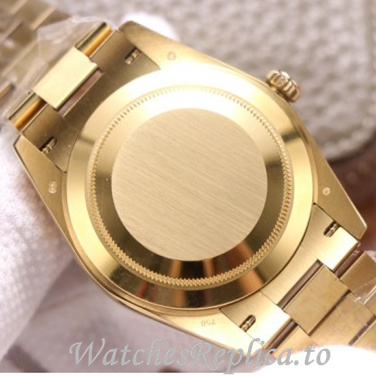 Swiss Rolex Day Date Replica 228348 Yellow Gold strap 40MM - WatchesReplica.is