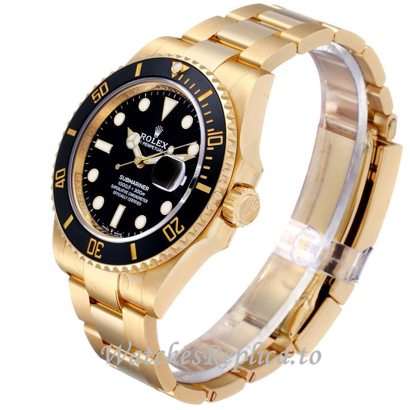 Replica Rolex Submariner Yellow Gold 126618 - WatchesReplica.is