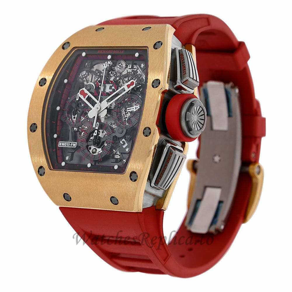 Richard Mille Replica Red Demon Titanium & 18K Rose Gold 50MM Watch M01107014 - WatchesReplica.is