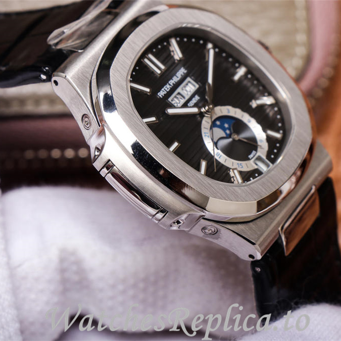 Patek Philippe Replica Nautilus 5726 Leather strap 40.5MM - WatchesReplica.is
