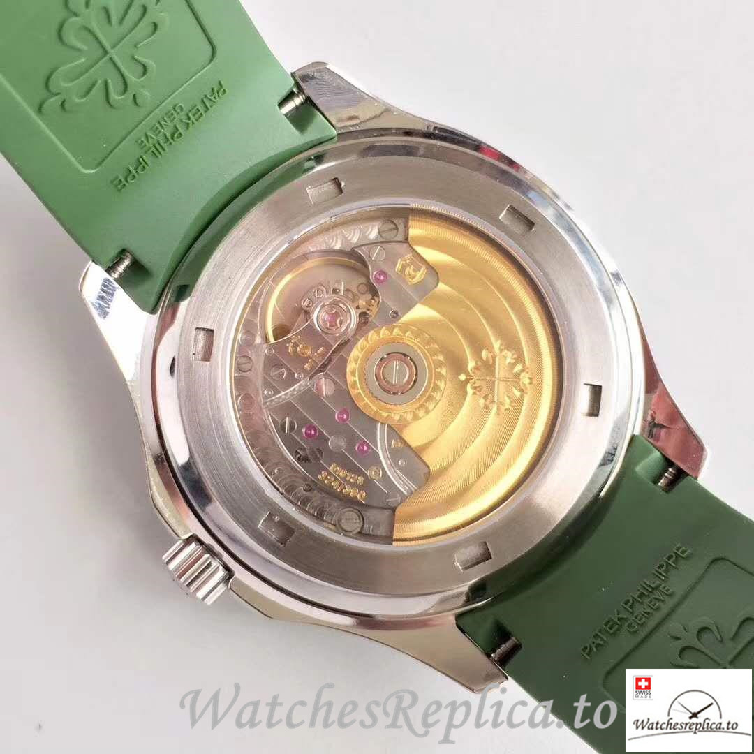 Swiss Patek Philippe Aquanaut Jumbo Replica 5167A Green Strap 40.5MM - WatchesReplica.is