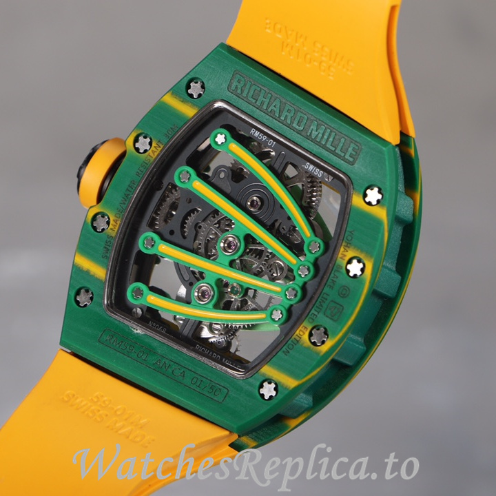 Richard Mille Replica RM59-01 Rubber strap 51MM - WatchesReplica.is