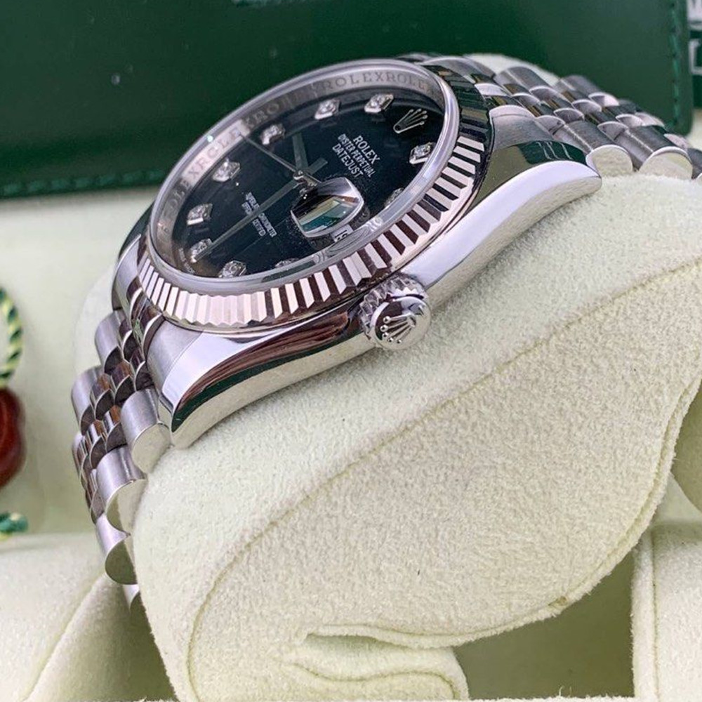 Rolex Datejust Black Diamond Dial 116234 - WatchesReplica.is