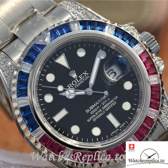 Swiss Rolex Submariner Replica 116618LN-97208 Stainless steel strap 40MM - WatchesReplica.is