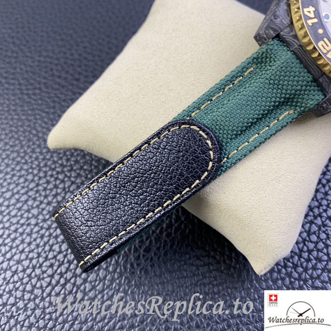 Swiss Rolex GMT Master Electro Carbon Carbon fiber strap 40MM - WatchesReplica.is