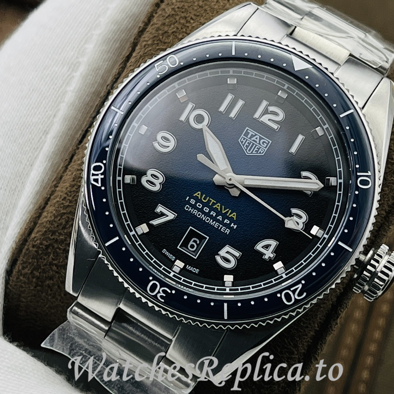 Tag Heuer Replica Autavia Stainless steel strap 42MM - WatchesReplica.is