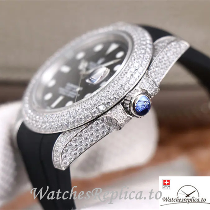 Swiss Rolex Submariner Replica Rubber strap 40MM - WatchesReplica.is