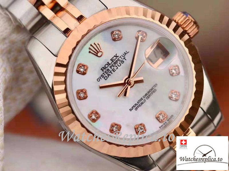 Swiss Rolex Datejust Replica 19968 White Dial 28MM - WatchesReplica.is