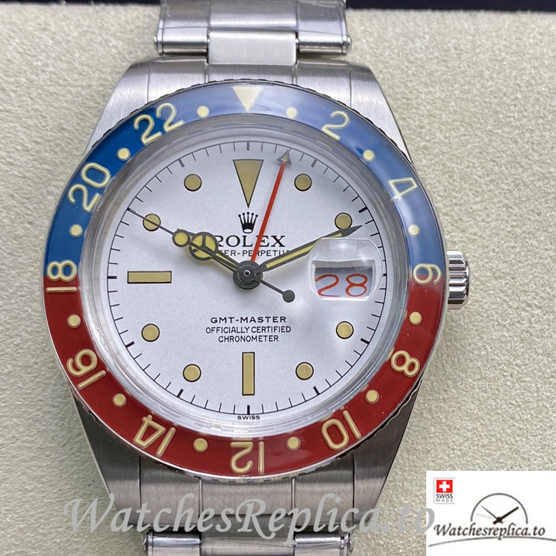 Swiss Rolex GMT Master 16710 Replica Stainless steel strap 40MM - WatchesReplica.is