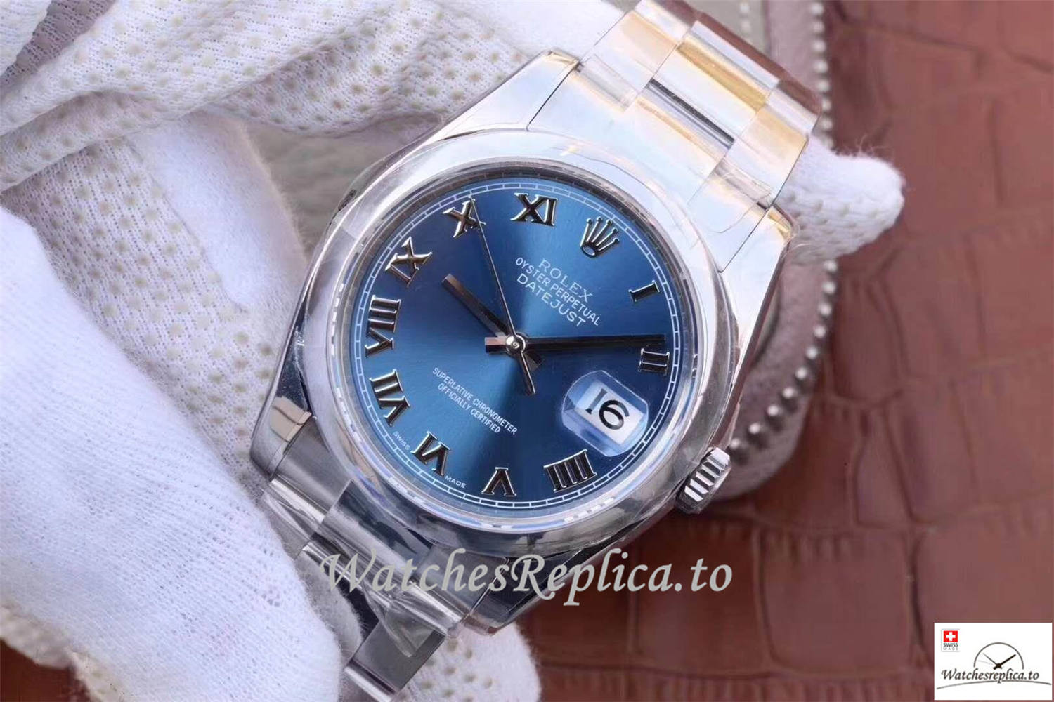 Swiss Rolex Datejust Replica 116334 Blue Dial 36MM - WatchesReplica.is