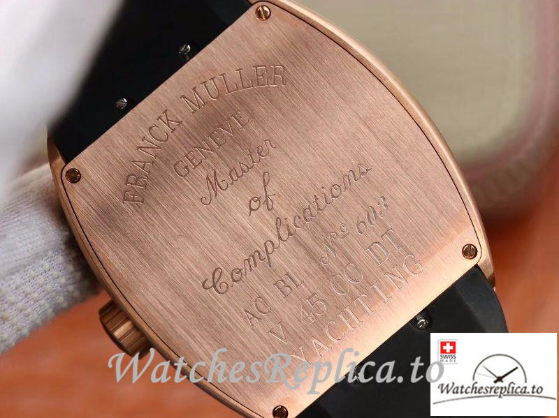Swiss Franck Muller Vanguard Replica V45-02 Black Strap 45MM - WatchesReplica.is
