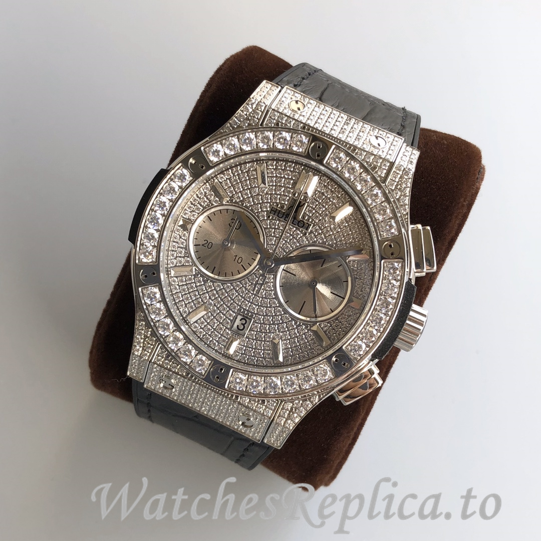 Hublot Replica Classic Fusion Gypsophila Chronograph Rubber strap 45MM - WatchesReplica.is