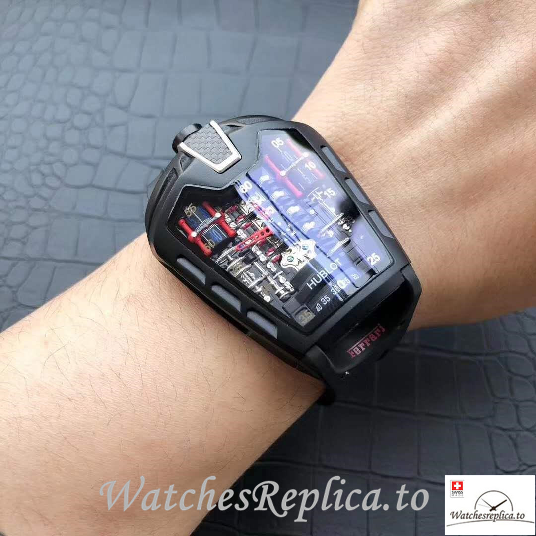 Swiss Hublot LaFerrari Replica 905.ND.0001.RX Black Strap 50MM X 45MM X 30MM - WatchesReplica.is