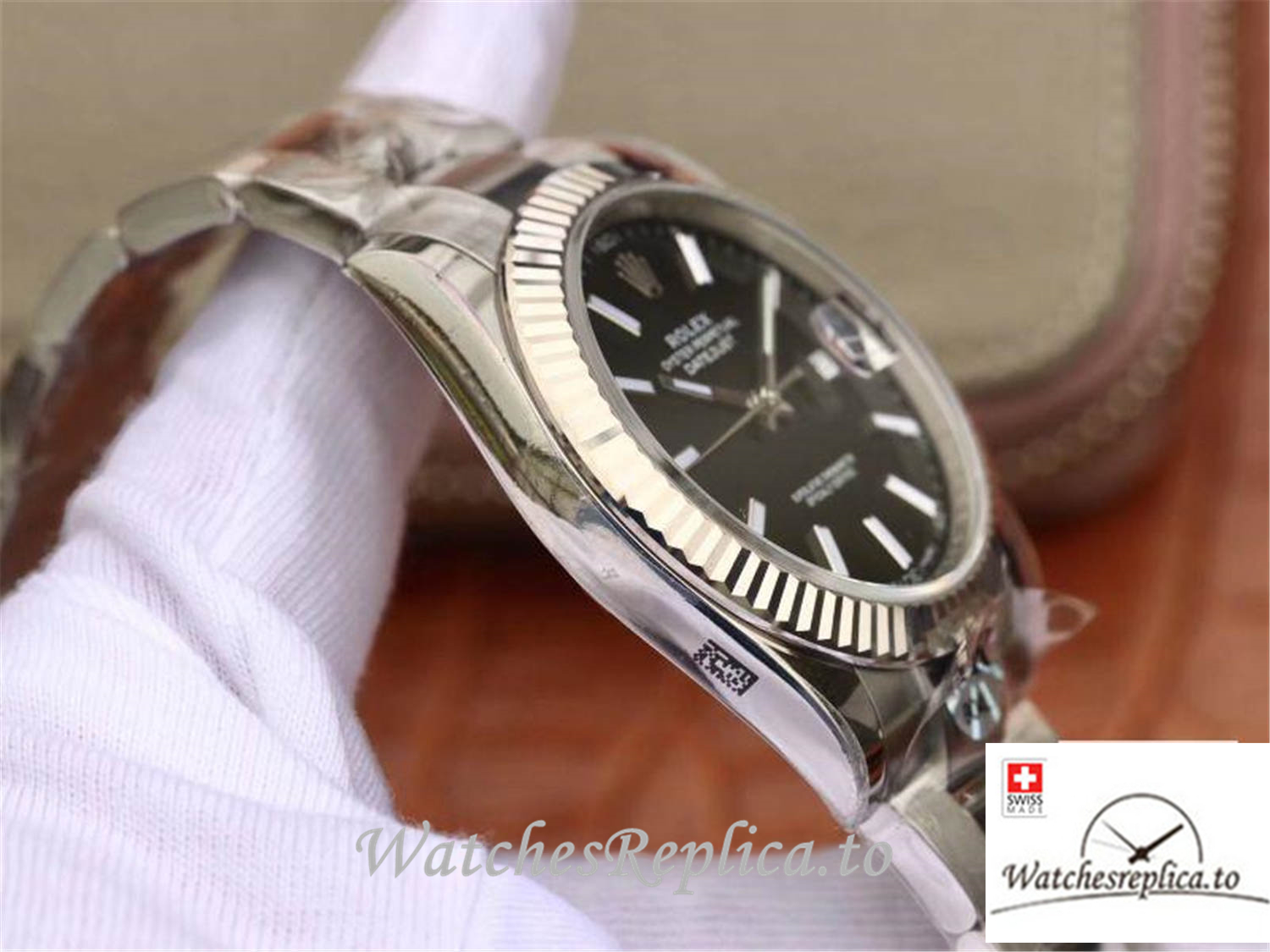 Swiss Rolex Datejust Replica 126334 Black Dial 41MM - WatchesReplica.is