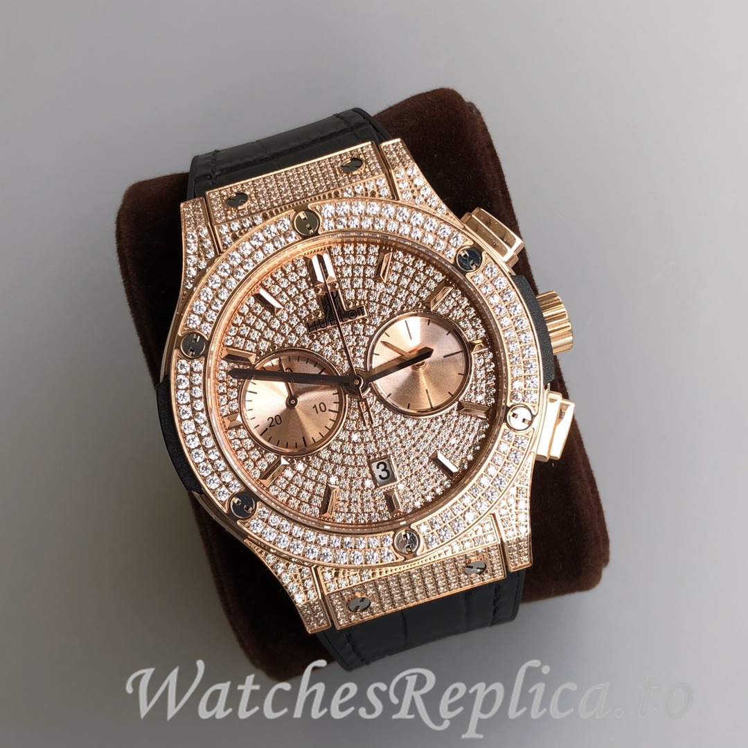 Hublot Replica Classic Fusion Gypsophila Chronograph Rubber strap 45MM - WatchesReplica.is