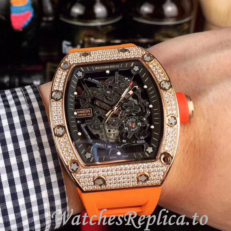 Richard Mille Replica RM035-AMERICA5 Rubber strap 50MM - WatchesReplica.is