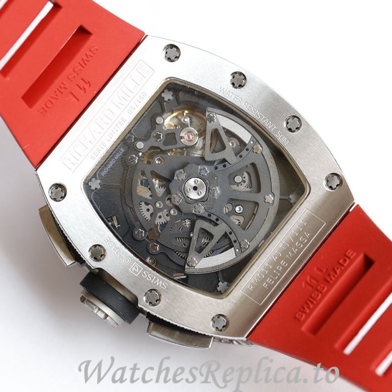 Richard Mille Replica RM011 Rubber strap 50MM - WatchesReplica.is
