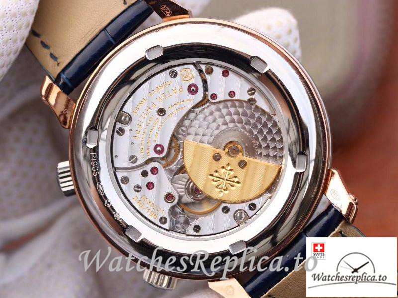 Swiss Patek Philippe Grand Complications Sky Moon Celestial Rose Gold Replica 5102PR-001 Black Strap - WatchesReplica.is