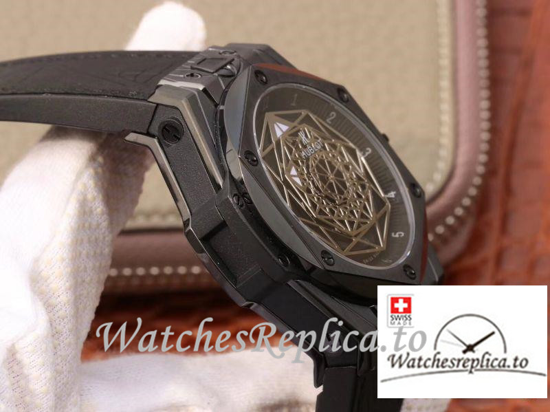 Swiss Hublot Big Bang Sang Bleu Magic Replica 415.CX.1112.VR.MXM18 Black Bezel 45MM - WatchesReplica.is