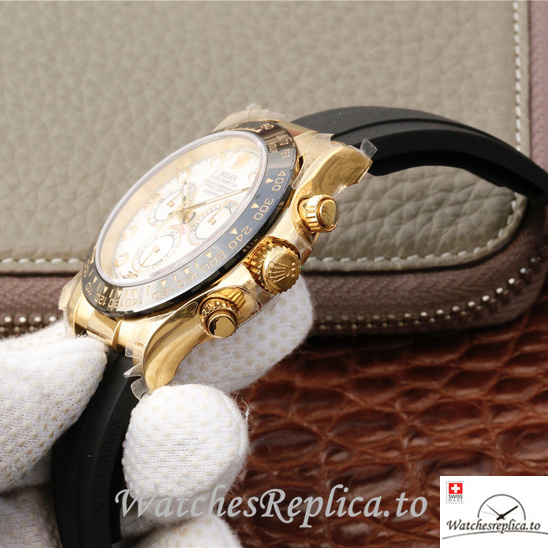 Swiss Rolex Daytona 116518-0037 Rubber strap 40MM - WatchesReplica.is