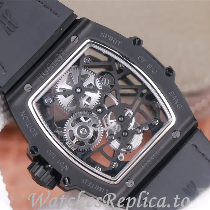 Hublot Replica MASTERPIECE Series Leather strap 45MM - WatchesReplica.is