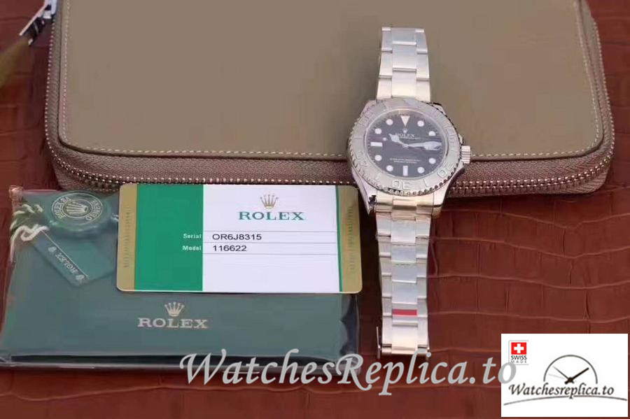 Swiss Rolex Yacht Master Replica 116622 003 Silver Strap 40MM - WatchesReplica.is