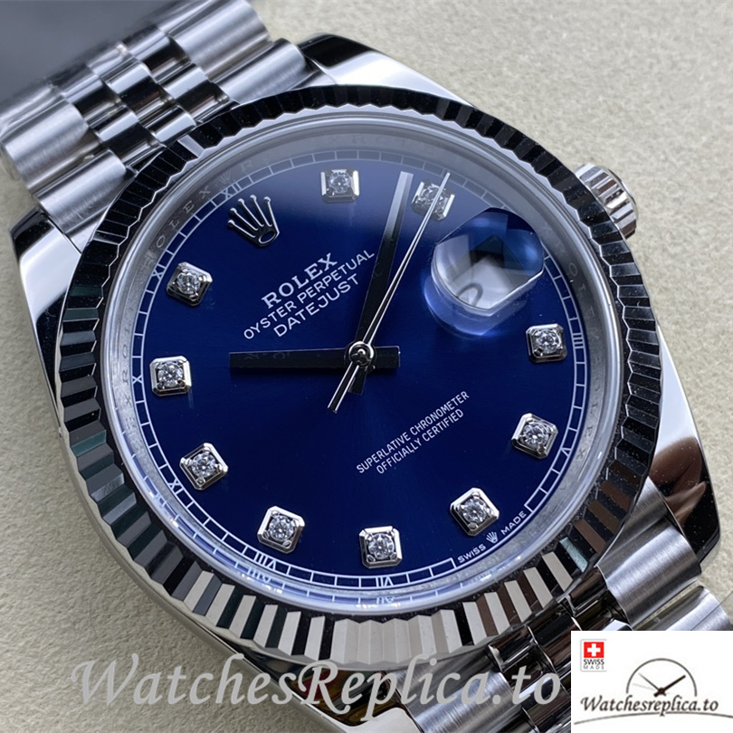 Swiss Rolex Datejust Replica 126334 Stainless steel strap 41MM Blue Dial - WatchesReplica.is