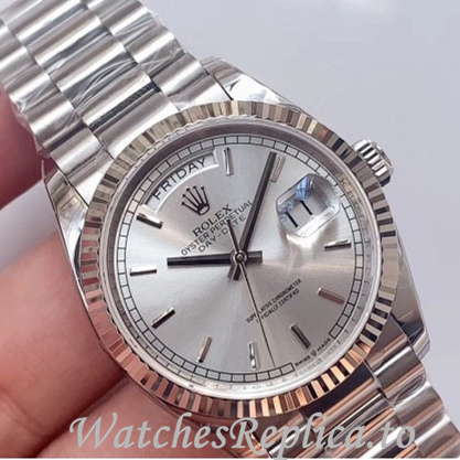 Swiss Rolex Day Date Replica 128239 Stainless steel strap 36MM - WatchesReplica.is