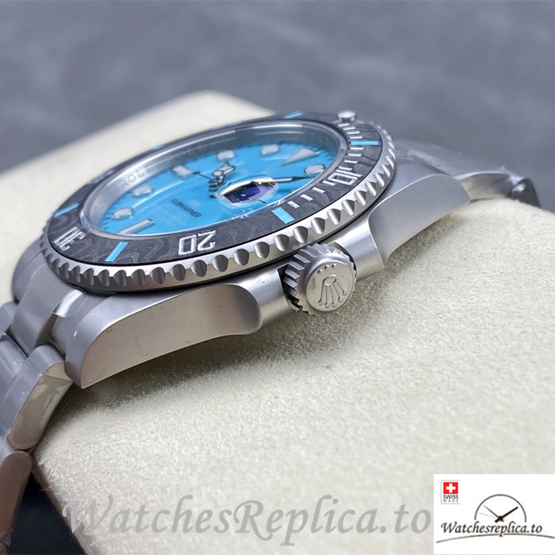 Swiss Rolex Submariner Replica Stainless steel strap 40MM Blue Dial - WatchesReplica.is