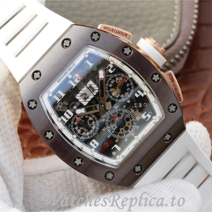 Richard Mille Replica RM011 Rubber strap 50MM - WatchesReplica.is