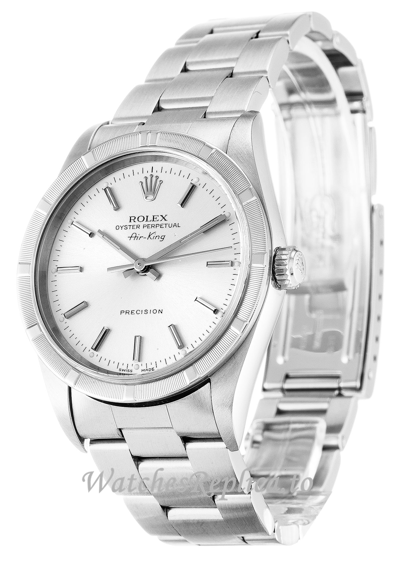 Rolex Air-King Silver Dial 14010M-34 MM - WatchesReplica.is