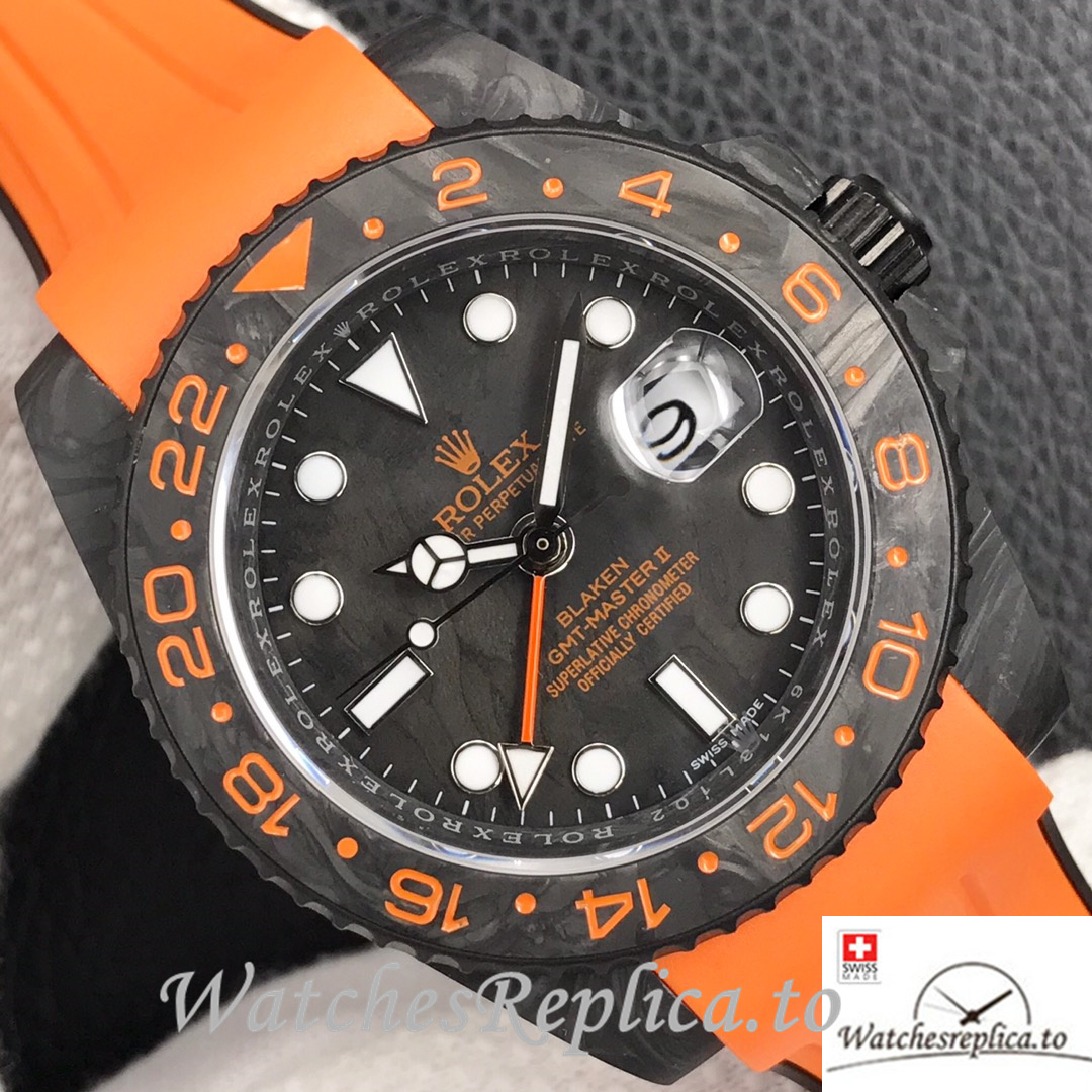 Swiss Rolex GMT-Master Replica Rubber strap 40MM - WatchesReplica.is