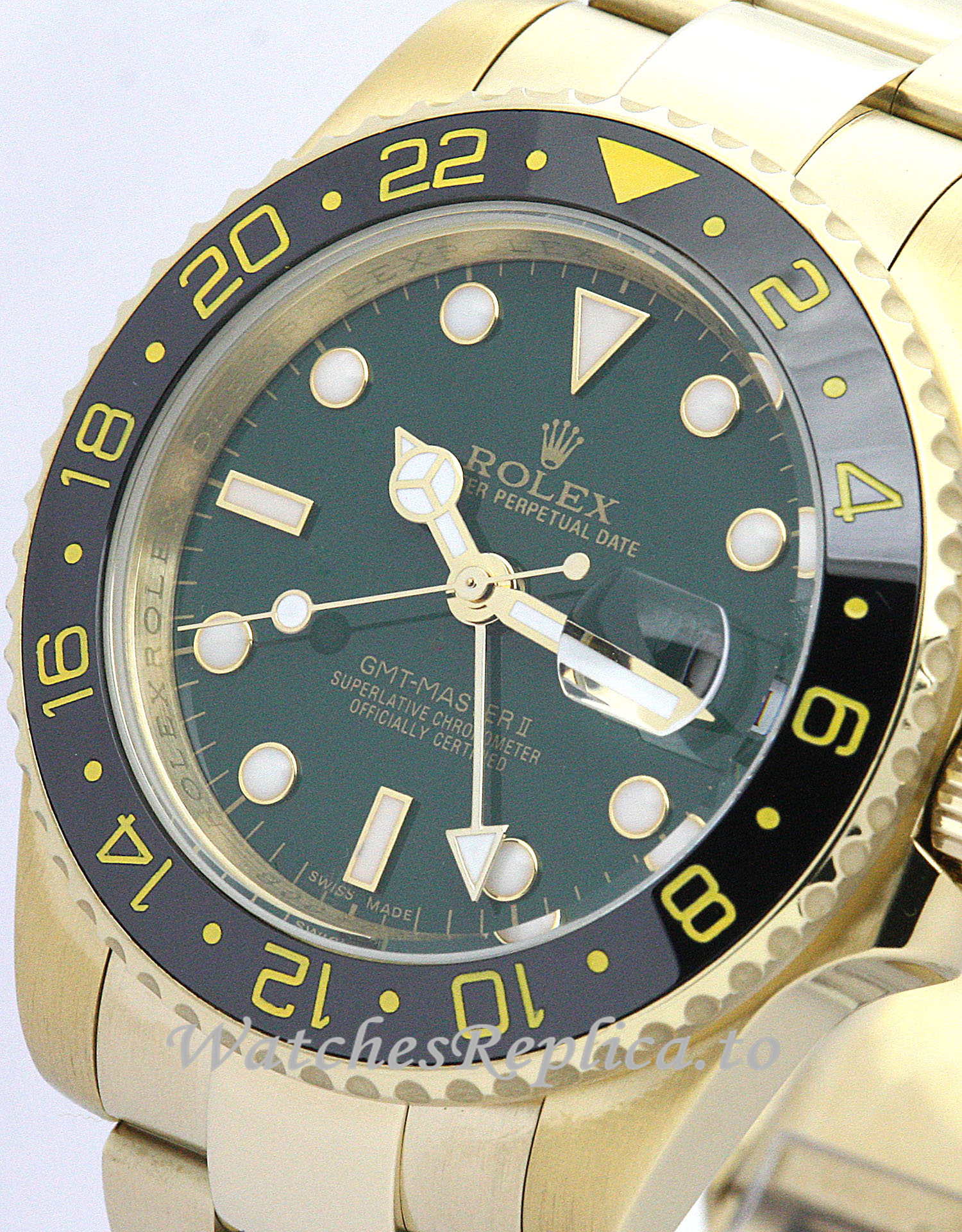 Rolex GMT Master II Green Dial 116718 LN - WatchesReplica.is