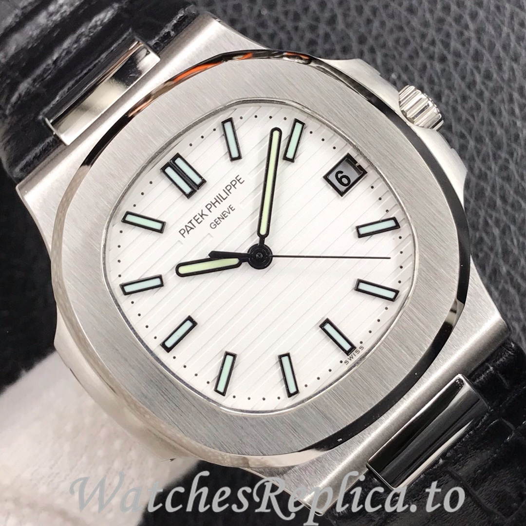 Patek Philippe Replica Nautilus 5711 Leather strap 40MM - WatchesReplica.is