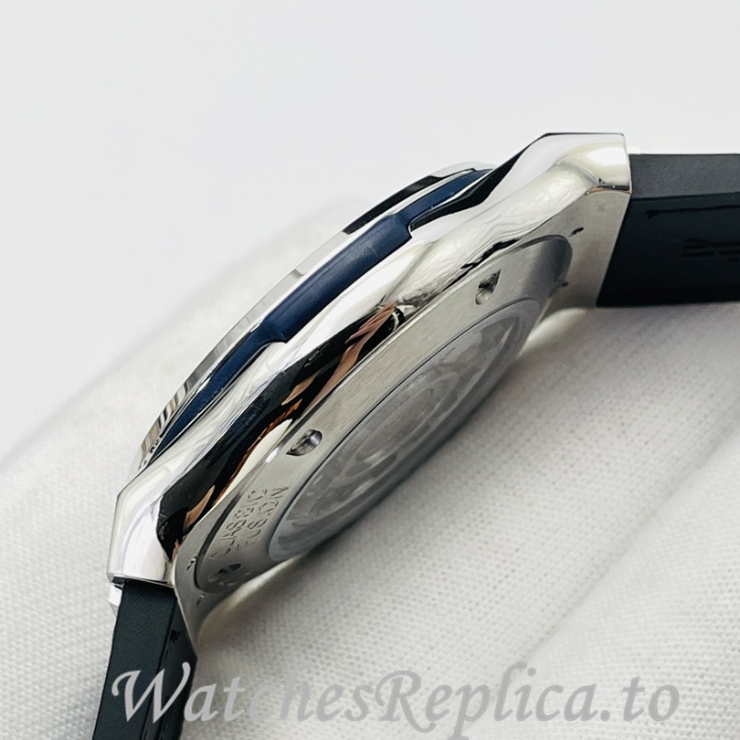 Hublot Replica Big Bang Sang Bleu Leather strap 42MM - WatchesReplica.is
