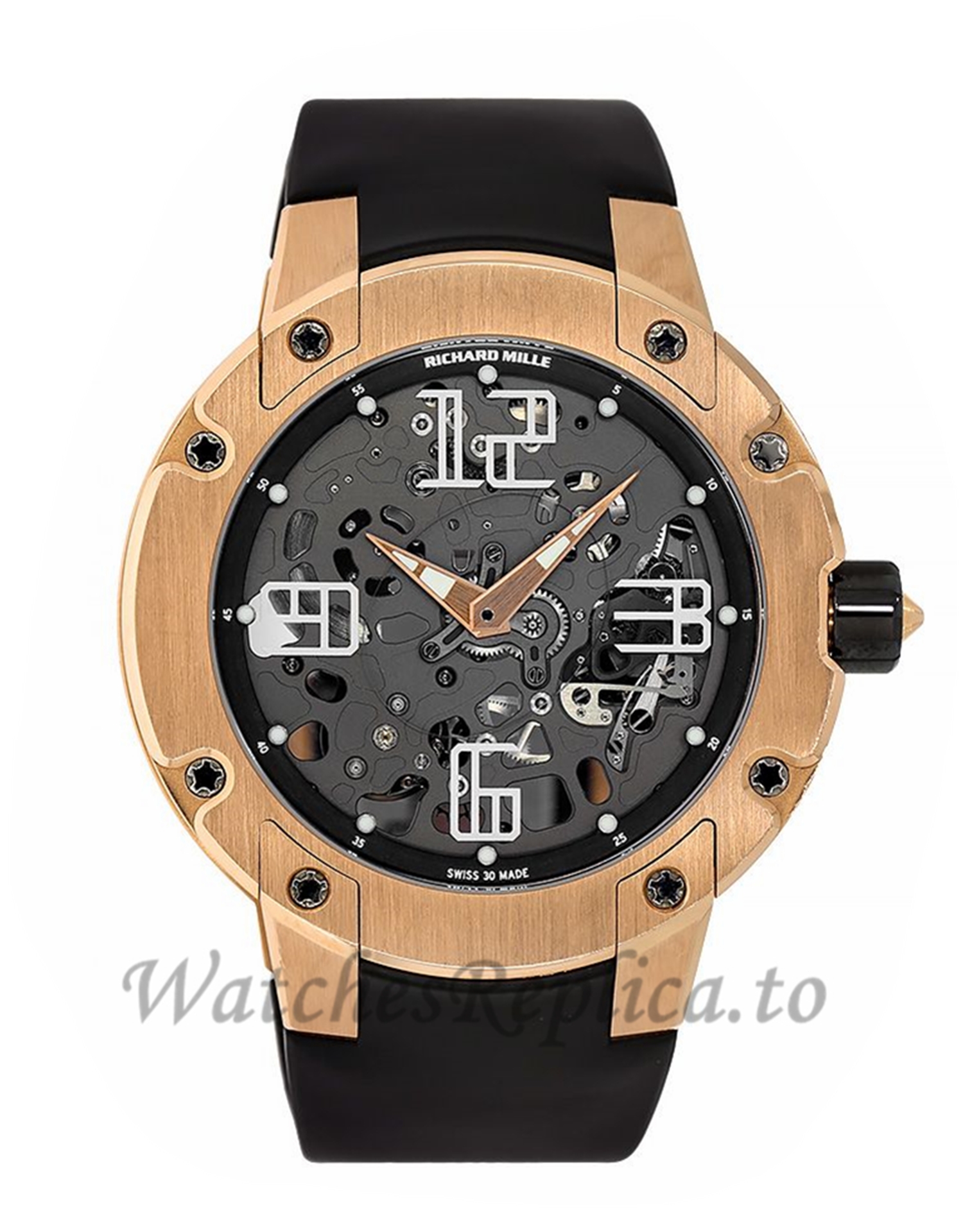 Richard Mille RM 033 Rose Gold Automatic Extra Flat 46MM Watch RM033 36223 - WatchesReplica.is