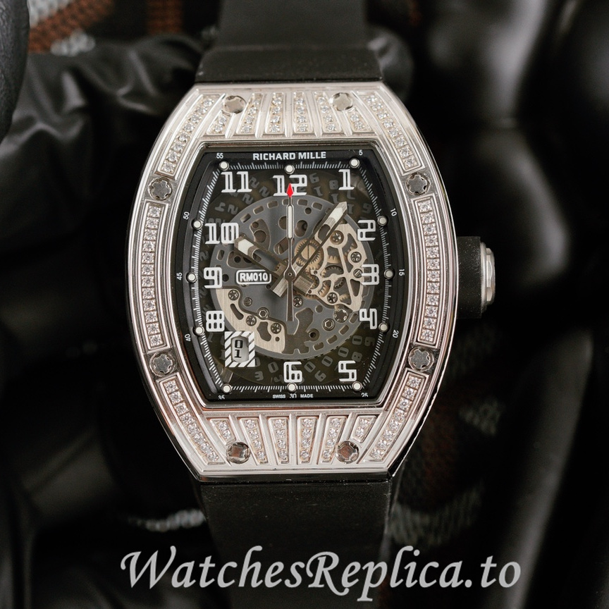 Richard Mille Replica RM010 Rubber strap 49MM - WatchesReplica.is
