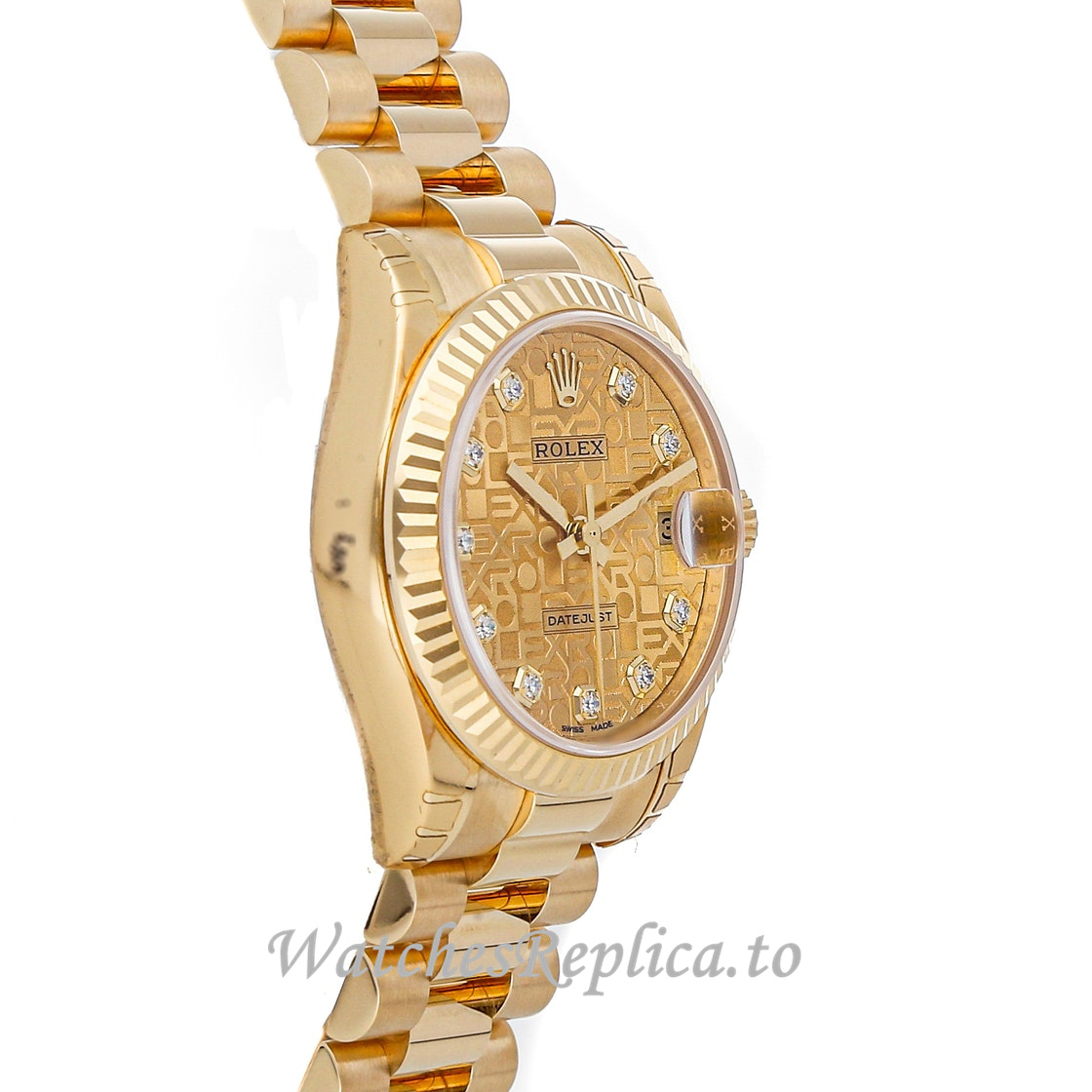 Replica Rolex Datejust 178278 31MM Diamond Markers Ladies Watch - WatchesReplica.is