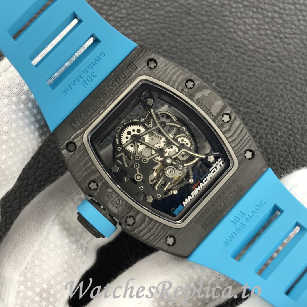 Richard Mille Replica RM055 Rubber strap 50MM - WatchesReplica.is