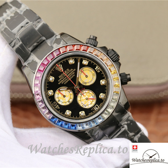 Swiss Rolex Daytona Replica 116598RBOW Stainless steel strap 40MM - WatchesReplica.is