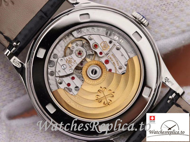 Swiss Patek Philippe Calatrava Replica 5296G-010 Black Strap 39MM×9MM - WatchesReplica.is