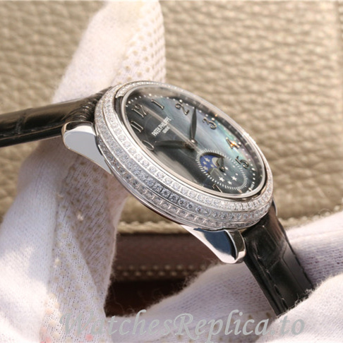 Patek Philippe Replica Complications 4968 Leather strap 33.3MM - WatchesReplica.is