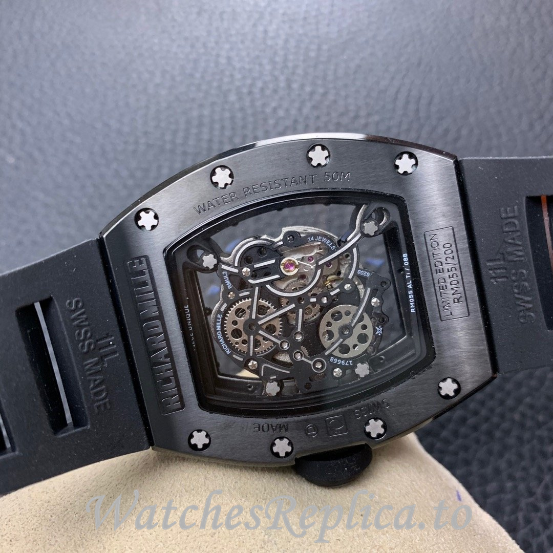 Richard Mille Replica RM055 Rubber strap 50MM - WatchesReplica.is