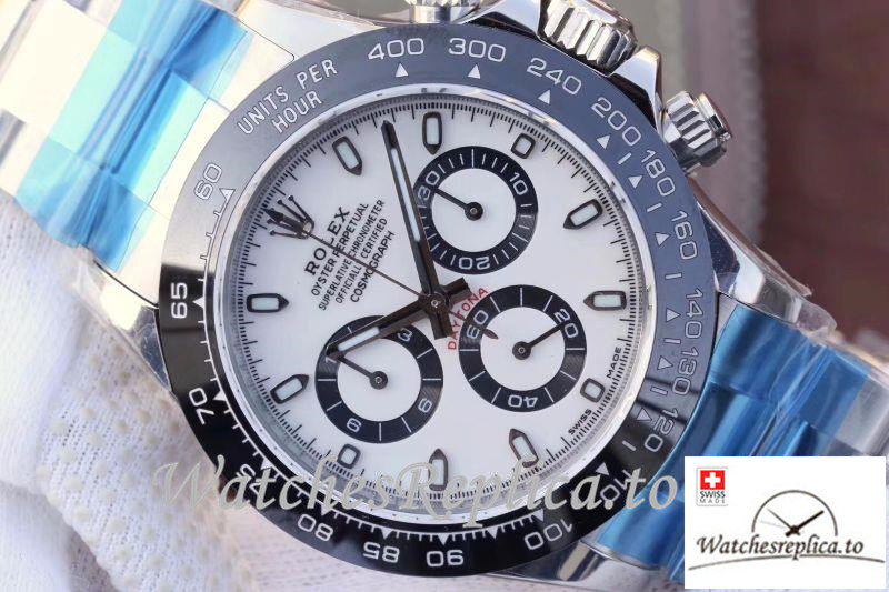 Swiss Rolex Daytona Cosmograph Replica 116500LN 001 Silver Strap 40MM - WatchesReplica.is